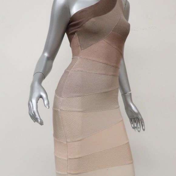 Herve Leger Alexis One-Shoulder Bandage Dress - Picture 4 of 8